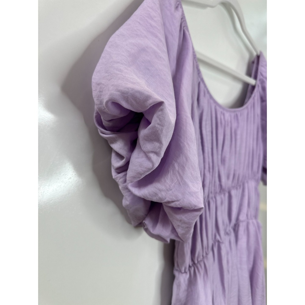 Molly Green Andrea Babydoll Dress Lavender Puff Sleeve Smocked Mini XS Coquette - Picture 4 of 16